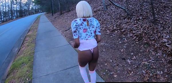  My Horny Step Dad Made Me Ride His Dick In The Woods, After A Fight With My Mother, Hot Ebony Step Daughter Msnovember Hardcore Riding Step Dad On The Grass Outside on Sheisnovember